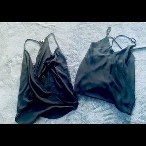 Black surplice tanks